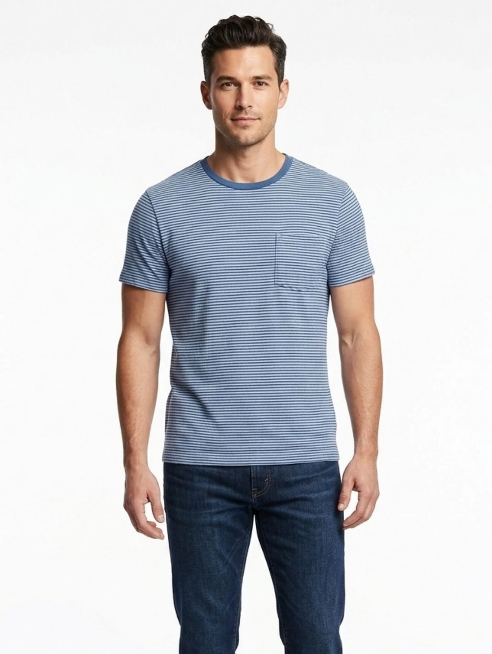 J. Crew Mercantile Broken-In Striped Pocket Tee S Americana Preppy Nautical